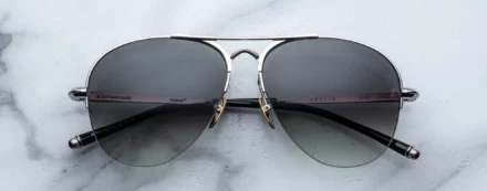 Sunglasses model Amelia in color Viper with Emerald Gradient Armorlite lenses from Jacques Marie Mage