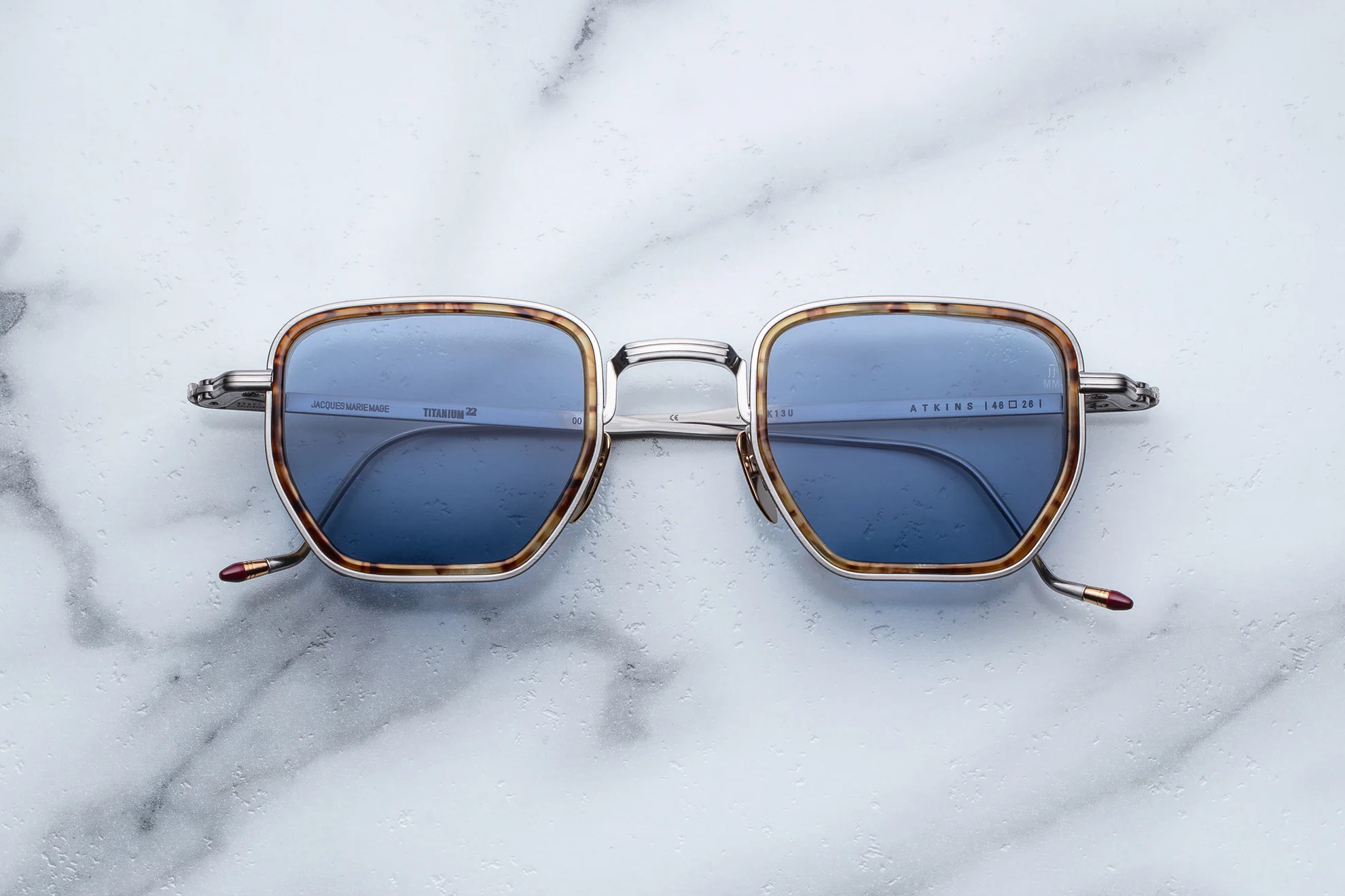 Sunglasses Model Atkins in Color Cairo with Cerulean lenses from Jacques Marie Mage