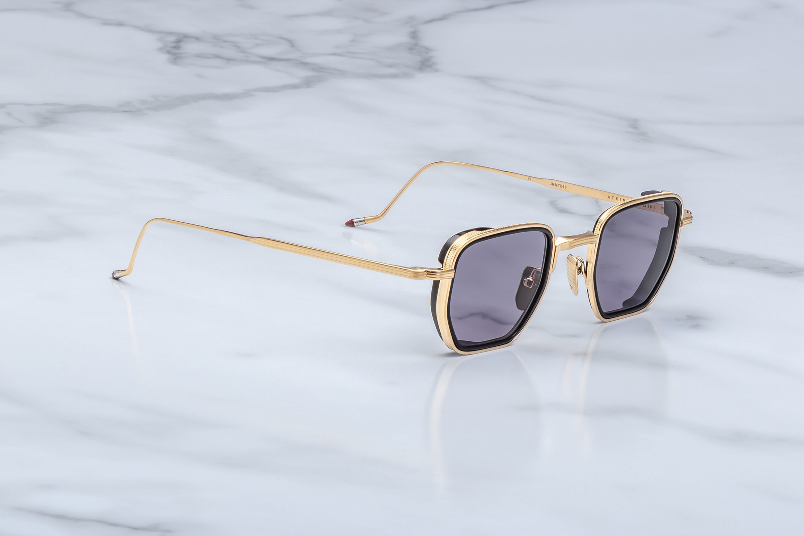 Sunglasses model Atkins in Color Gold with Wine Lenses from Jacques Marie Mage