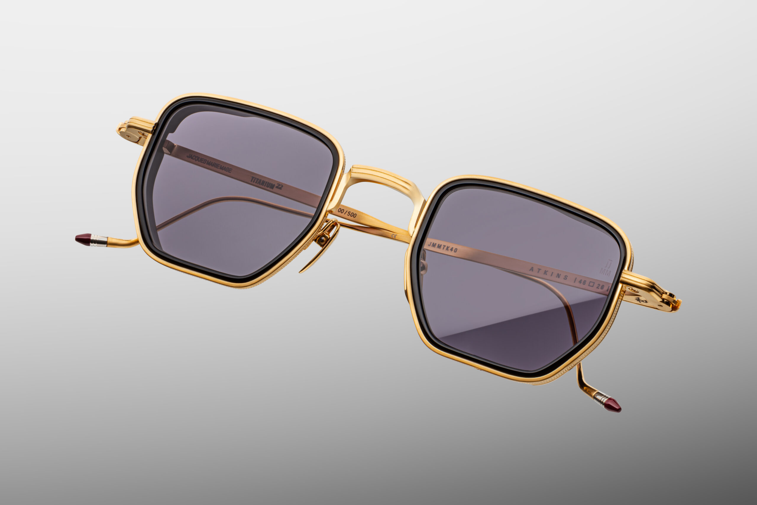 Sunglasses model Atkins in Color Gold with Wine Lenses from Jacques Marie Mage