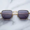Sunglasses model Atkins in Color Gold with Wine Lenses from Jacques Marie Mage