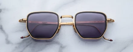 Sunglasses model Atkins in Color Gold with Wine Lenses from Jacques Marie Mage