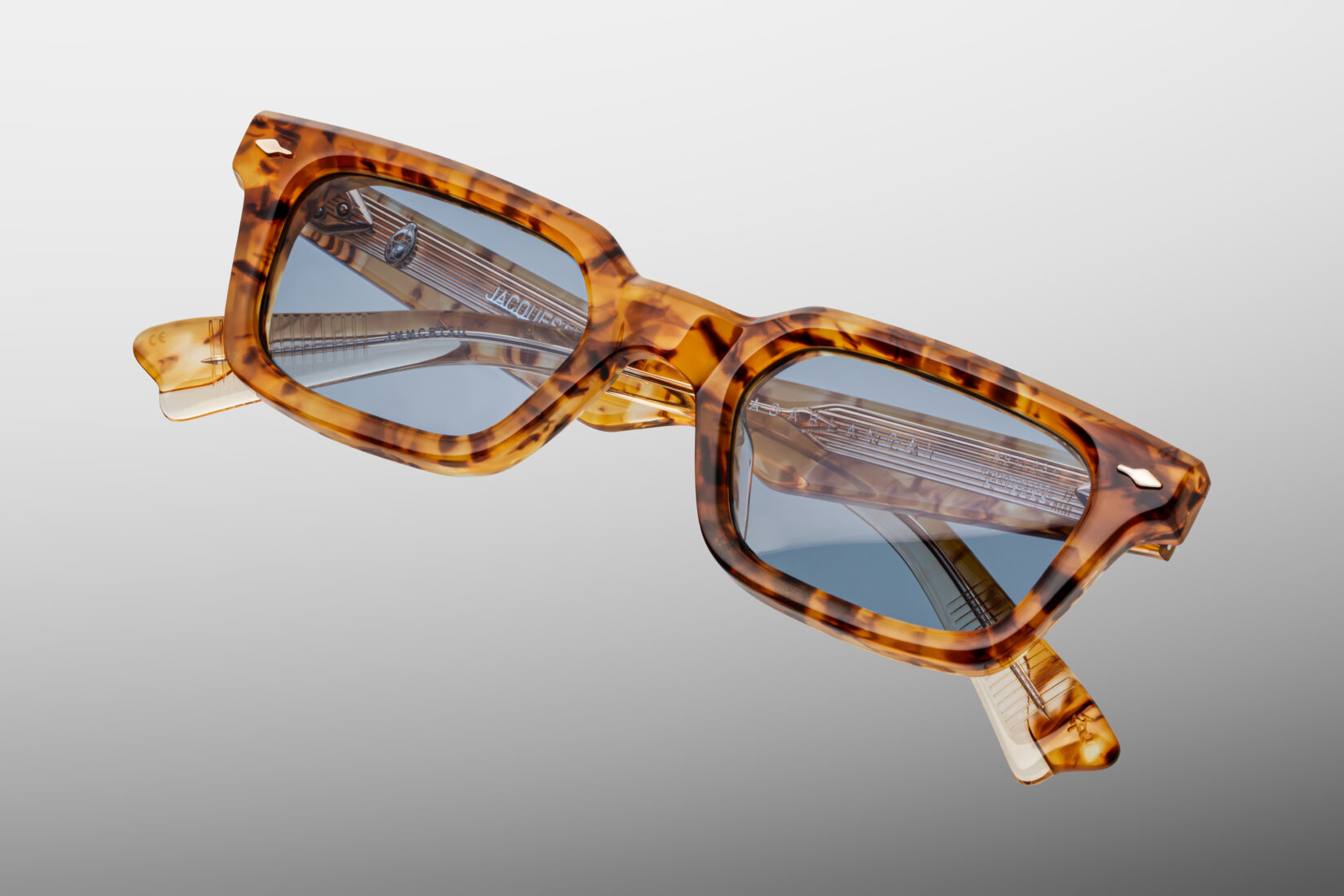 Sunglasses Model Casablanca in Color Cairo with cerulean lenses from Jacques Marie Mage