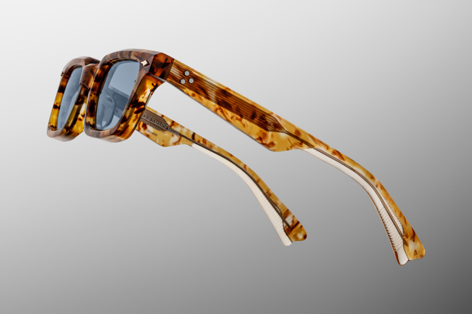 Sunglasses Model Casablanca in Color Cairo with cerulean lenses from Jacques Marie Mage