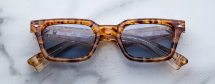 Sunglasses Model Casablanca in Color Cairo with cerulean lenses from Jacques Marie Mage