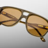 Sunglasses Model Cougar in Color Moss with Dandelion Glass Polarized lenses from Jacques Marie Mage