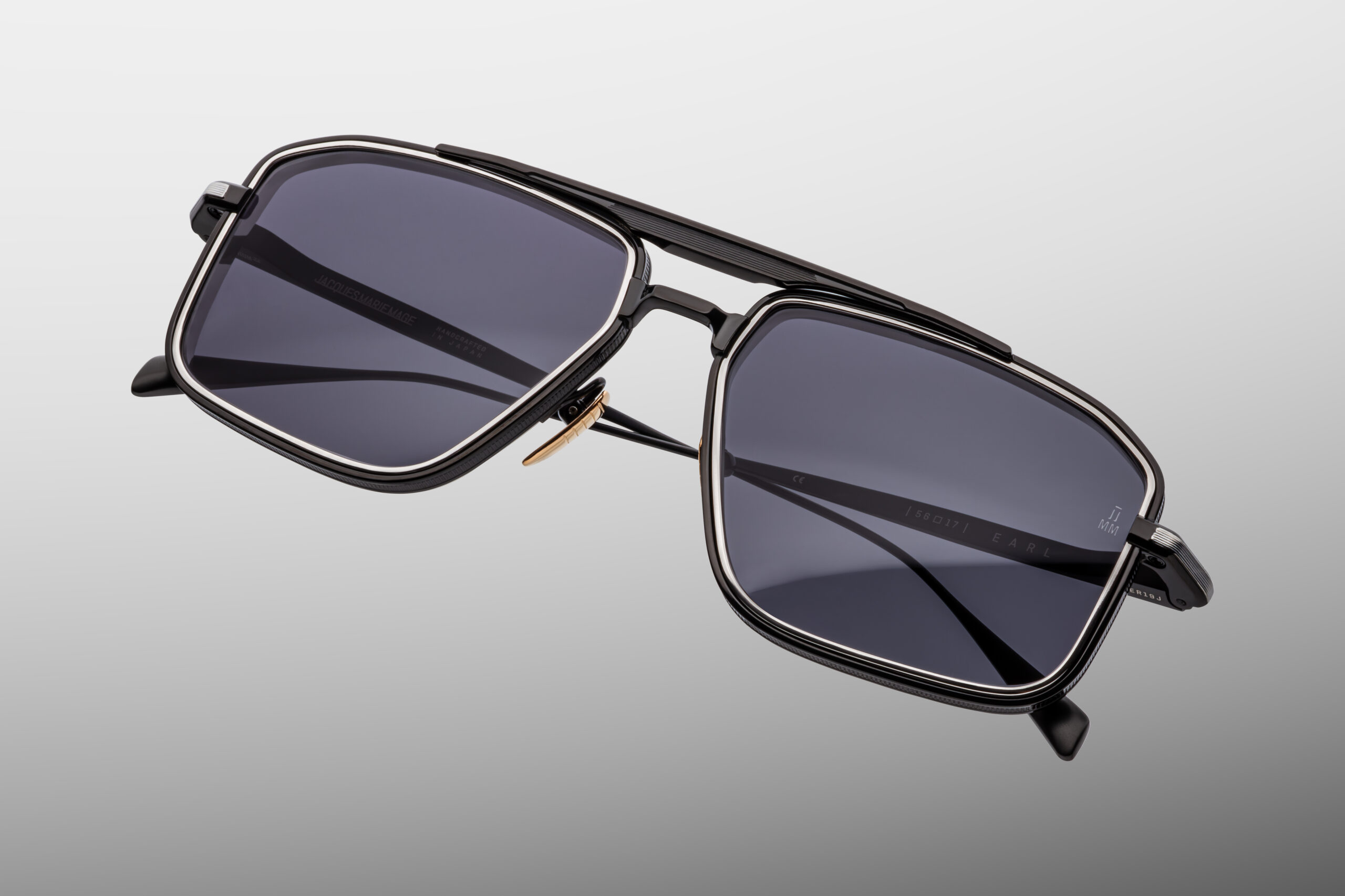 Sunglasses Model Earl in Color Corbeau with Charcoal lenses from Jacques Marie Mage