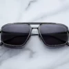 Sunglasses Model Earl in Color Corbeau with Charcoal lenses from Jacques Marie Mage