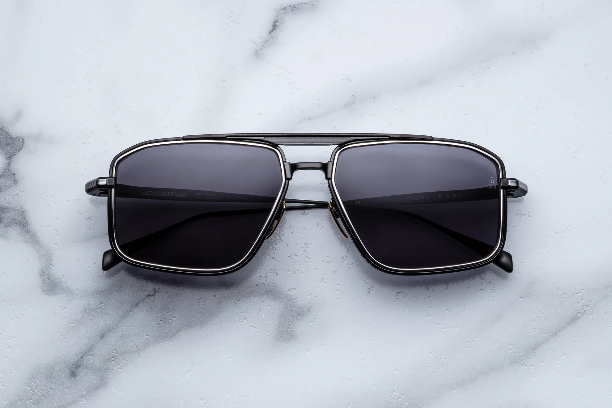 Sunglasses Model Earl in Color Corbeau with Charcoal lenses from Jacques Marie Mage