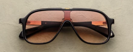 Sunglasses Model Kurokawa in Color Beluga with Bronze Gradient lenses from Jacques Marie Mage's Kyosho Collection
