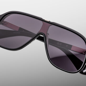 Sunglasses Model Kurokawa in Color Black with Jet lenses from Jacques Marie Mage's Kyosho Collection