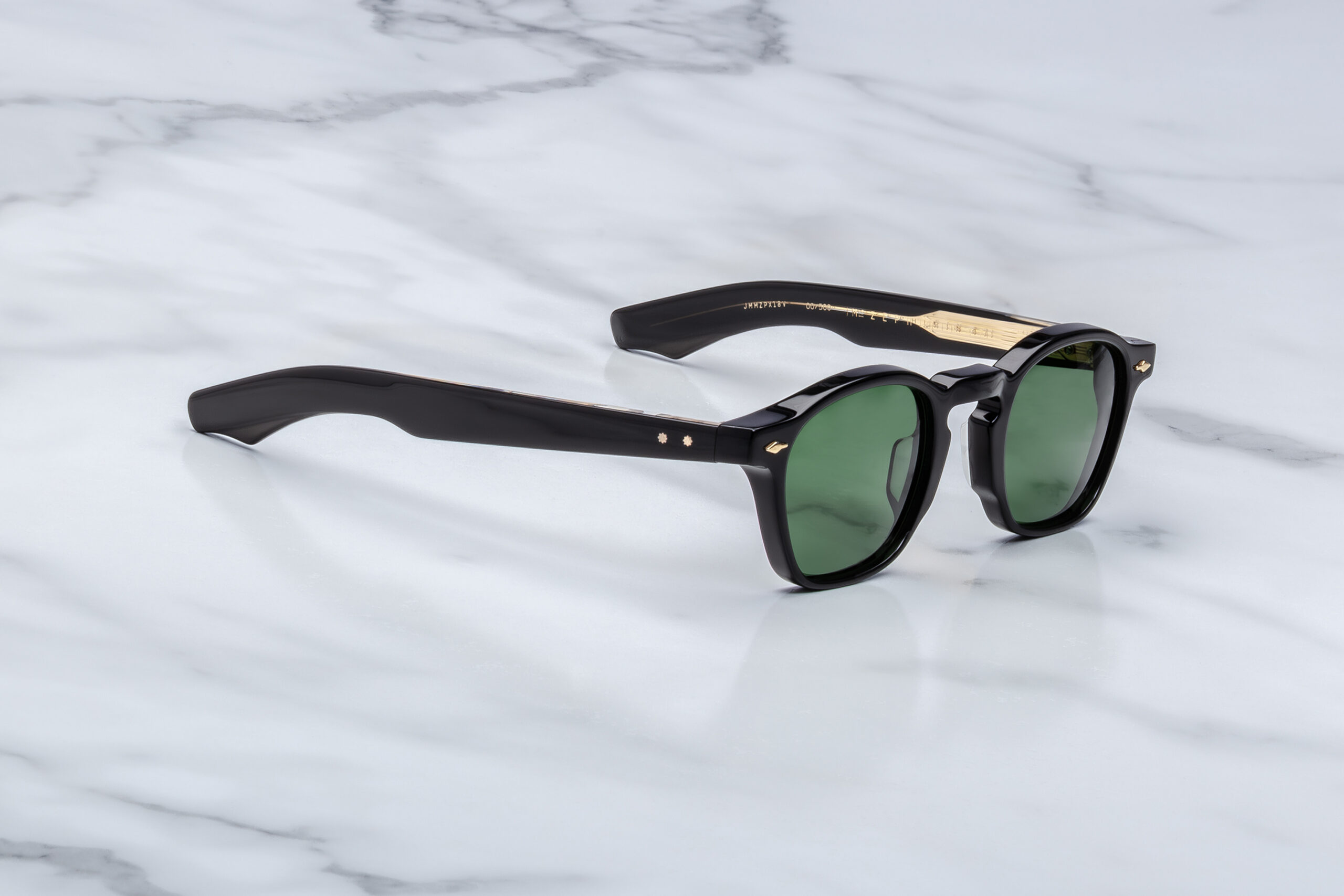 Sunglasses Model Zephirin 47 in Color Venom with Emerald lenses from Jacques Marie Mage