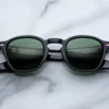 Sunglasses Model Zephirin 47 in Color Venom with Emerald lenses from Jacques Marie Mage