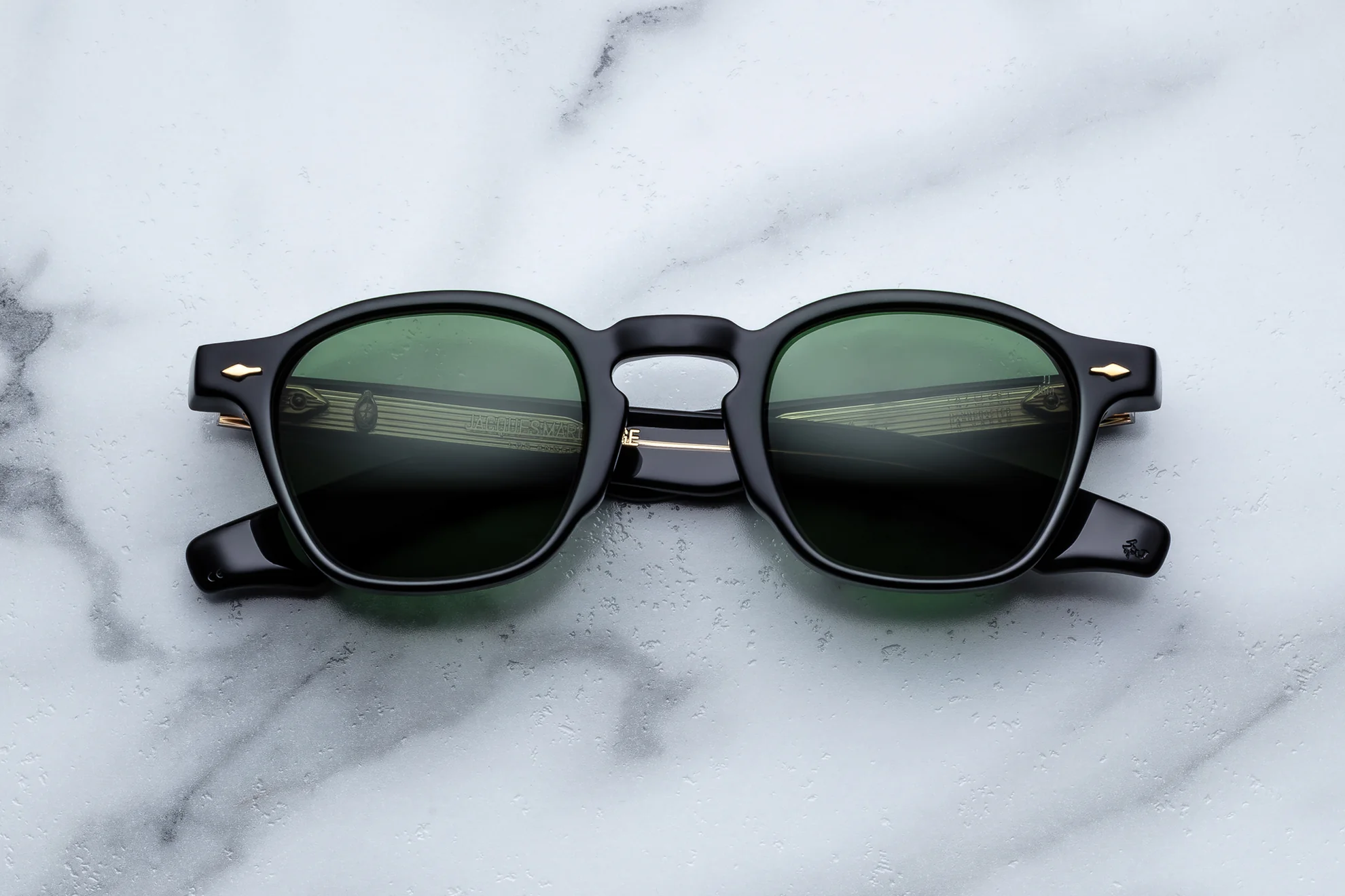 Sunglasses Model Zephirin 47 in Color Venom with Emerald lenses from Jacques Marie Mage
