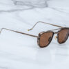 Sunglasses Model 1992 in Color Antique Gold with Pecan lenses from the Jacques Marie Mage's Ayrton Senna collection