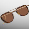 Sunglasses Model 1992 in Color Antique Gold with Pecan lenses from the Jacques Marie Mage's Ayrton Senna collection