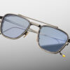 Sunglasses Model 1992 in Color Antique Gunmetal with Light blue lenses from the Jacques Marie Mage's Ayrton Senna collection