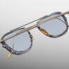 Sunglasses Model 1992 in Color Antique Gunmetal with Light blue lenses from the Jacques Marie Mage's Ayrton Senna collection