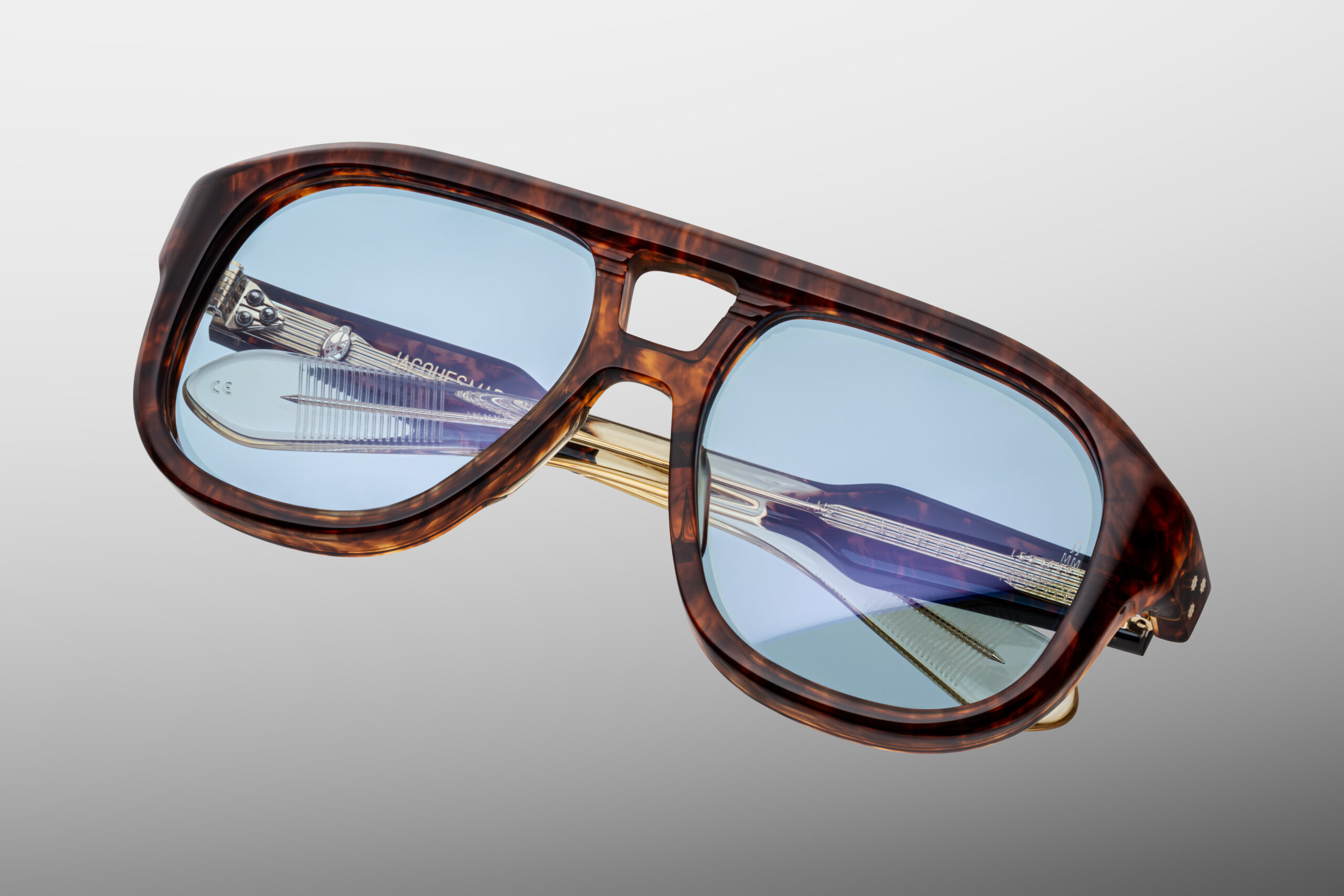 Sunglasses Model Jasper in color Argyle with Blue lenses from Jacques Marie Mage