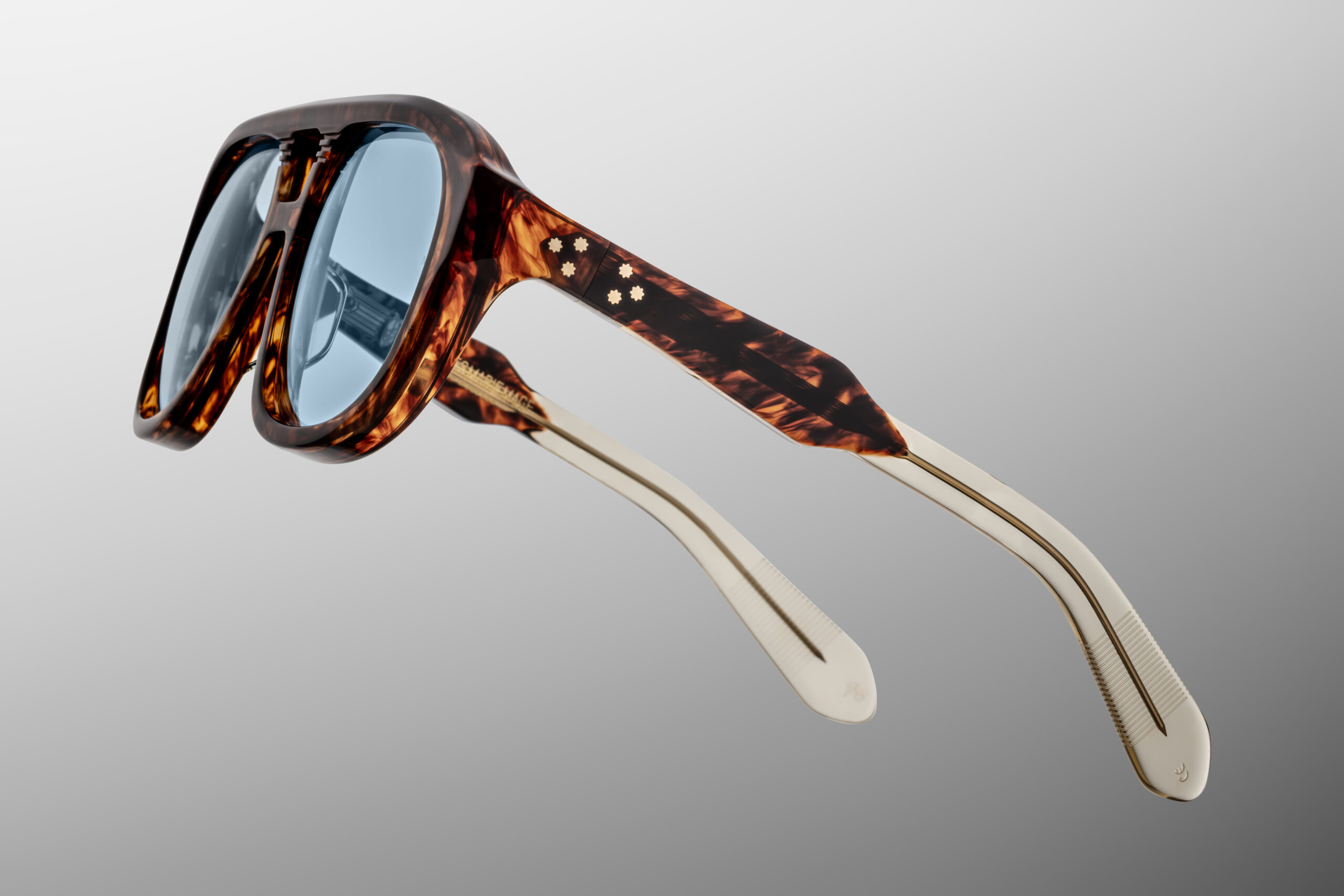 Sunglasses Model Jasper in color Argyle with Blue lenses from Jacques Marie Mage