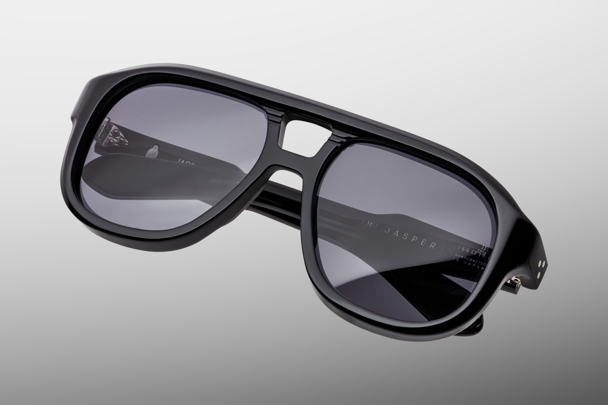 Sunglasses Model Jasper in Color Raven with Charcoal lenses from Jacques Marie Mage