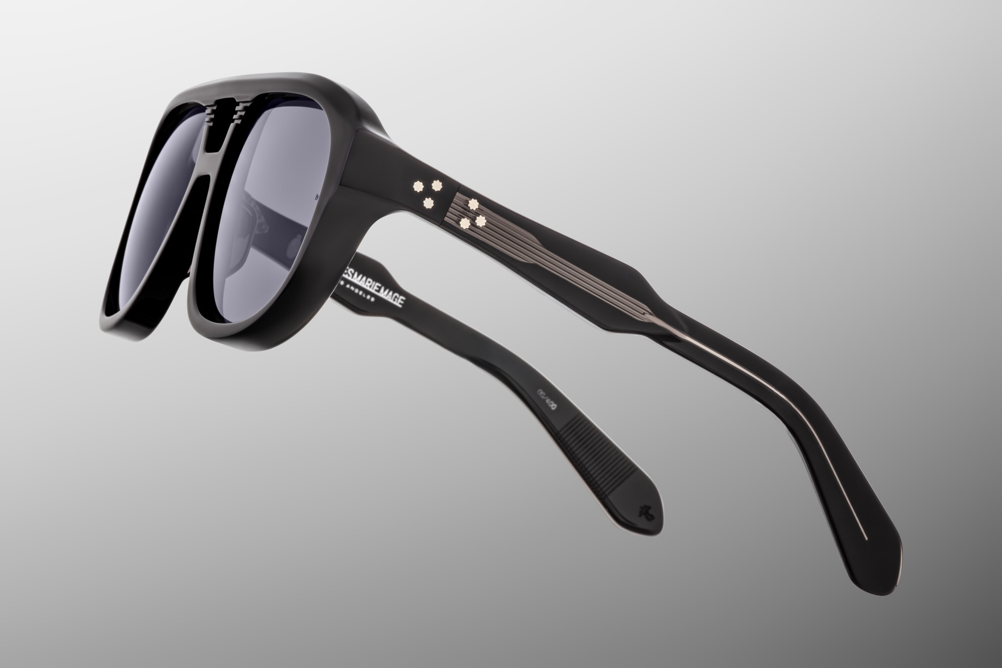 Sunglasses Model Jasper in Color Raven with Charcoal lenses from Jacques Marie Mage