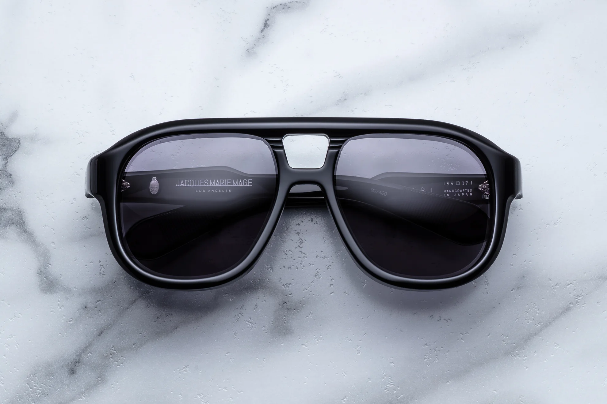 Sunglasses Model Jasper in Color Raven with Charcoal lenses from Jacques Marie Mage