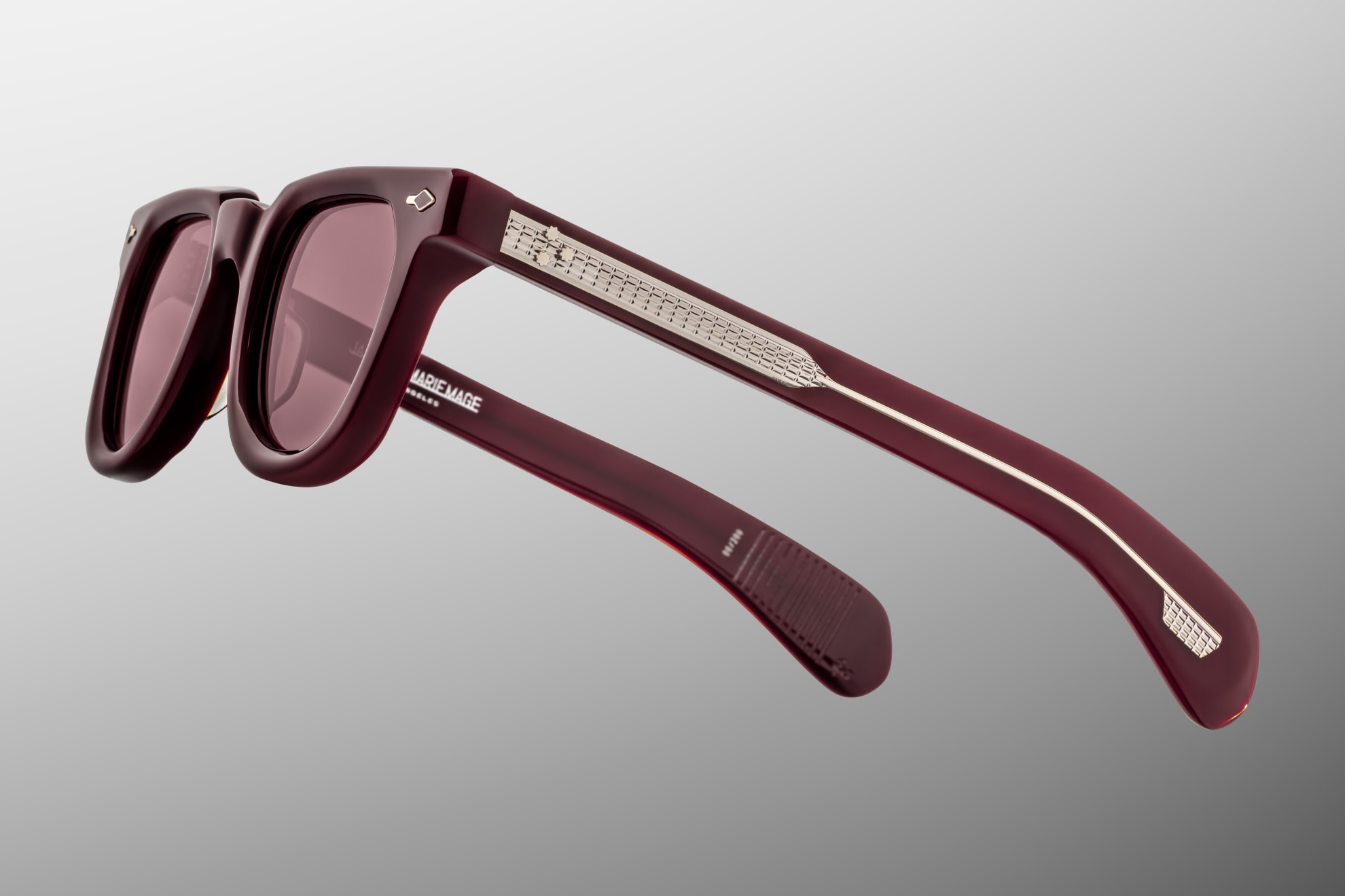 Sunglasses Model Vendome in Color Cassis with Ruby Lenses from Jacques Marie Mage's Epoxy II special collection