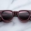 Sunglasses Model Vendome in Color Cassis with Ruby Lenses from Jacques Marie Mage's Epoxy II special collection
