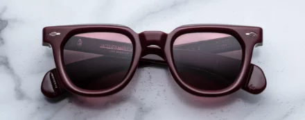 Sunglasses Model Vendome in Color Cassis with Ruby Lenses from Jacques Marie Mage's Epoxy II special collection