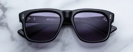 Sunglasses Model Yves in Color Fumée with Nimbus Lenses from Jacques Marie Mage's Epoxy II special collection