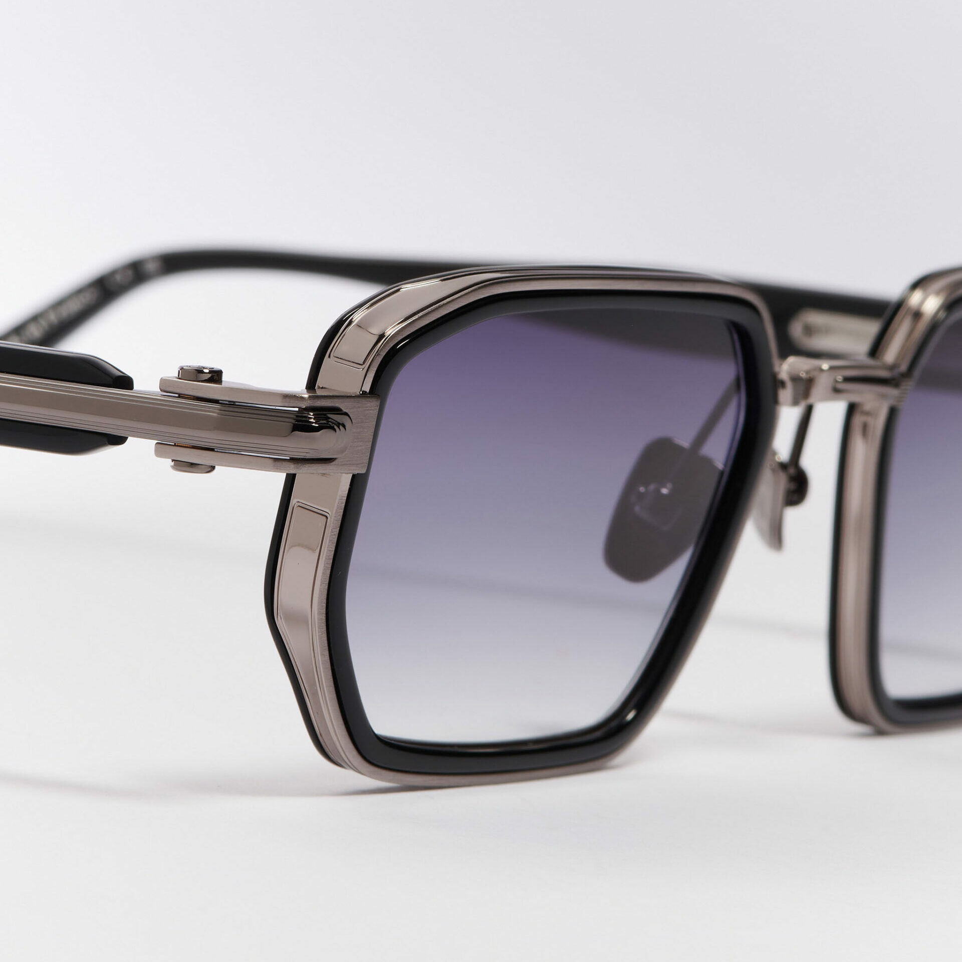 Sunglasses Model Miles in Color C420 with Dark Blue Gradient lenses from John Dalia