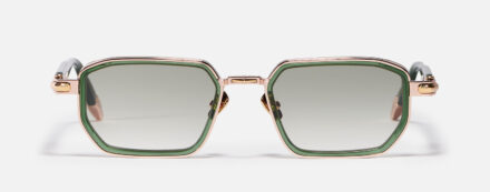 Sunglasses Model Miles in Color C432 with Clear Green Gradient lenses from John Dalia