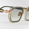 Sunglasses Model Miles in Color C432 with Clear Green Gradient lenses from John Dalia