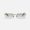 Sunglasses Model R01 in Color C501 with Clear Green Gradient lenses from John Dalia