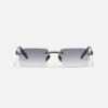 Sunglasses Model R01 in Color C520 with Grey Gradient lenses from John Dalia