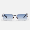 Sunglasses Model R01 in Color C303 with Clear Blue Gradient lenses from John Dalia