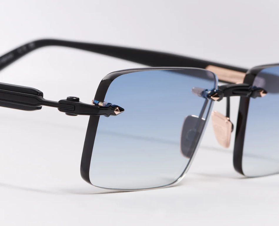 Sunglasses Model R01 in Color C303 with Clear Blue Gradient lenses from John Dalia