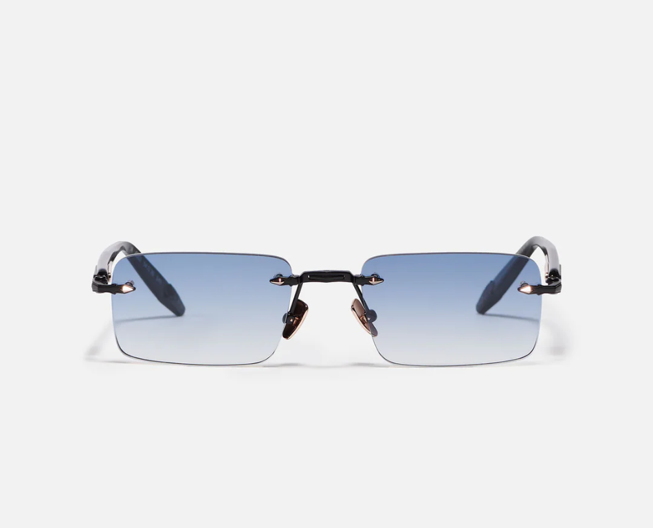 Sunglasses Model R01 in Color C303 with Clear Blue Gradient lenses from John Dalia