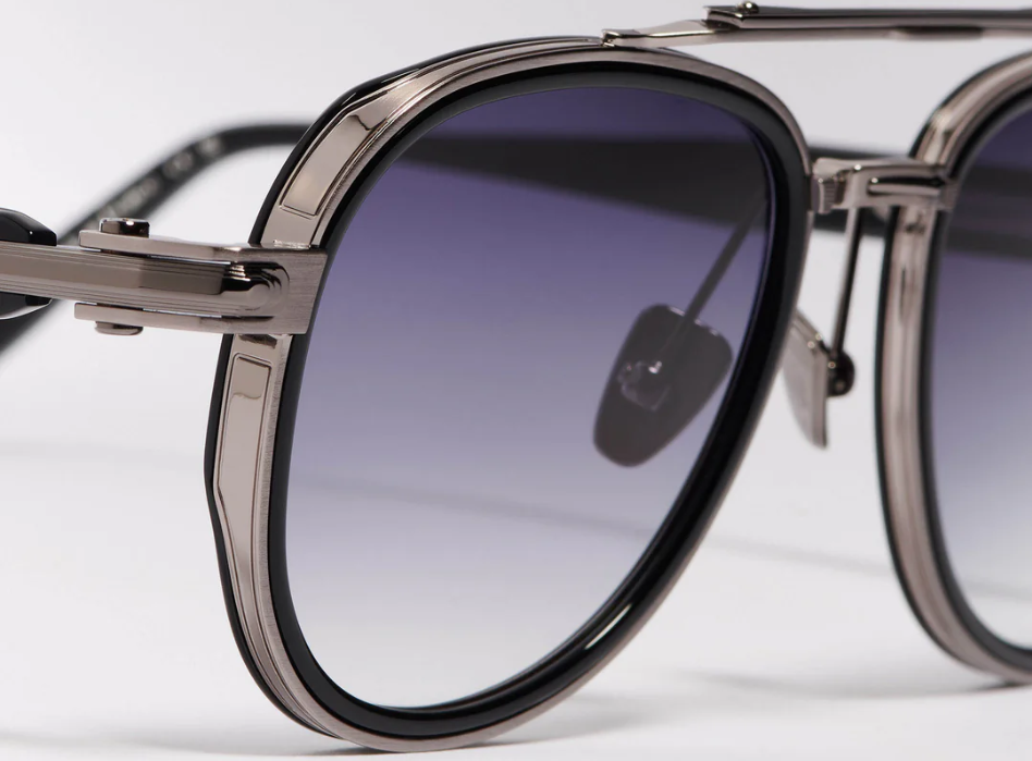 Sunglasses Model Akira in Color C420 with Dark Blue Gradient lenses from John Dalia