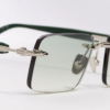Sunglasses Model R01 in Color C545 with Clear Green Gradient lenses from John Dalia