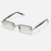 Sunglasses Model R01 in Color C545 with Clear Green Gradient lenses from John Dalia