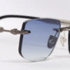 Sunglasses Model R04 in Color C420 with Dark blue Gradient lenses from John Dalia