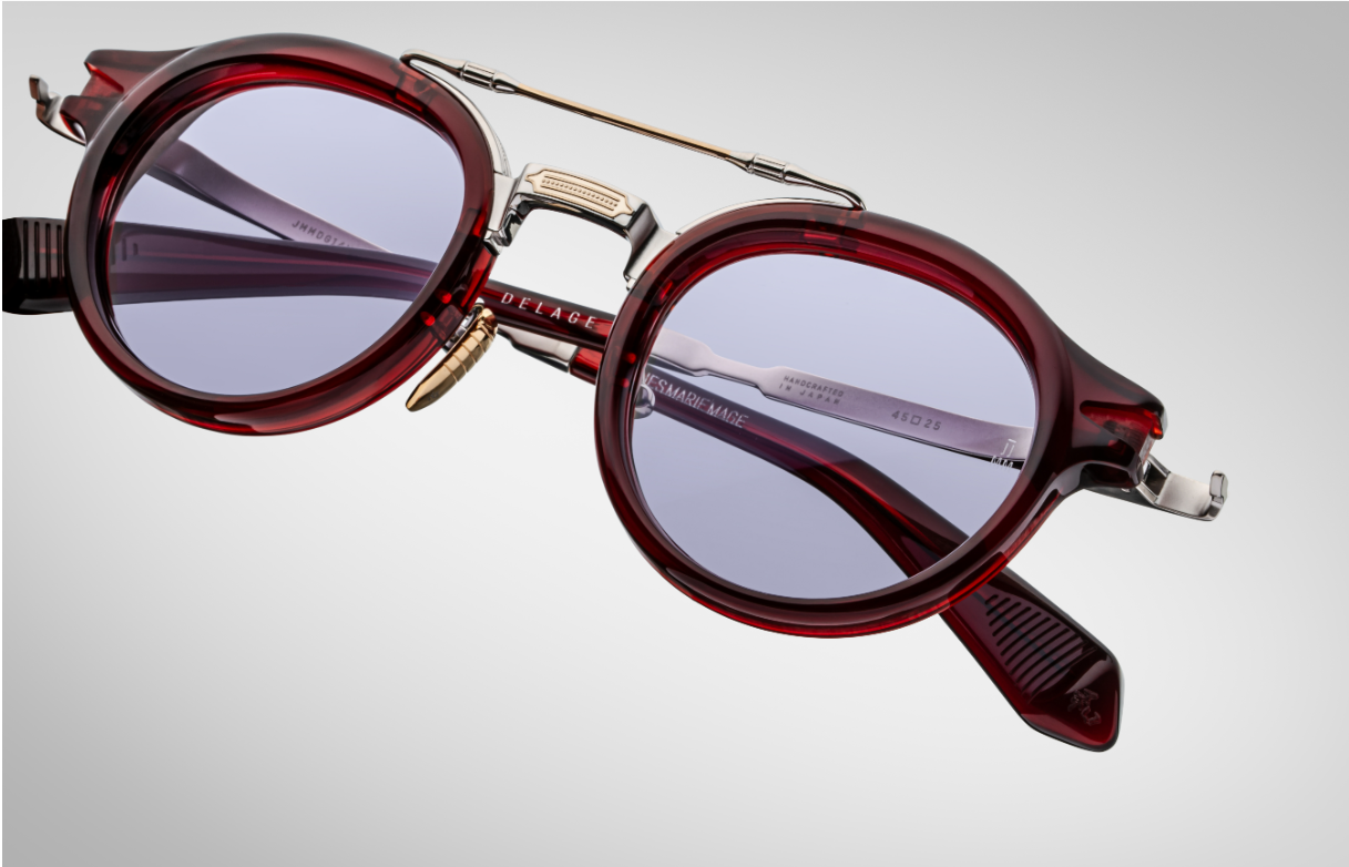 Sunglasses Model Delage in Color Cherry with Nimbus lenses from Jacques Marie Mage