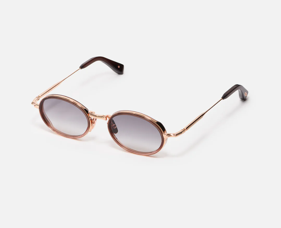 Sunglasses Model Eddie in Color C148 with Clear Green Gradient lenses from John Dalia