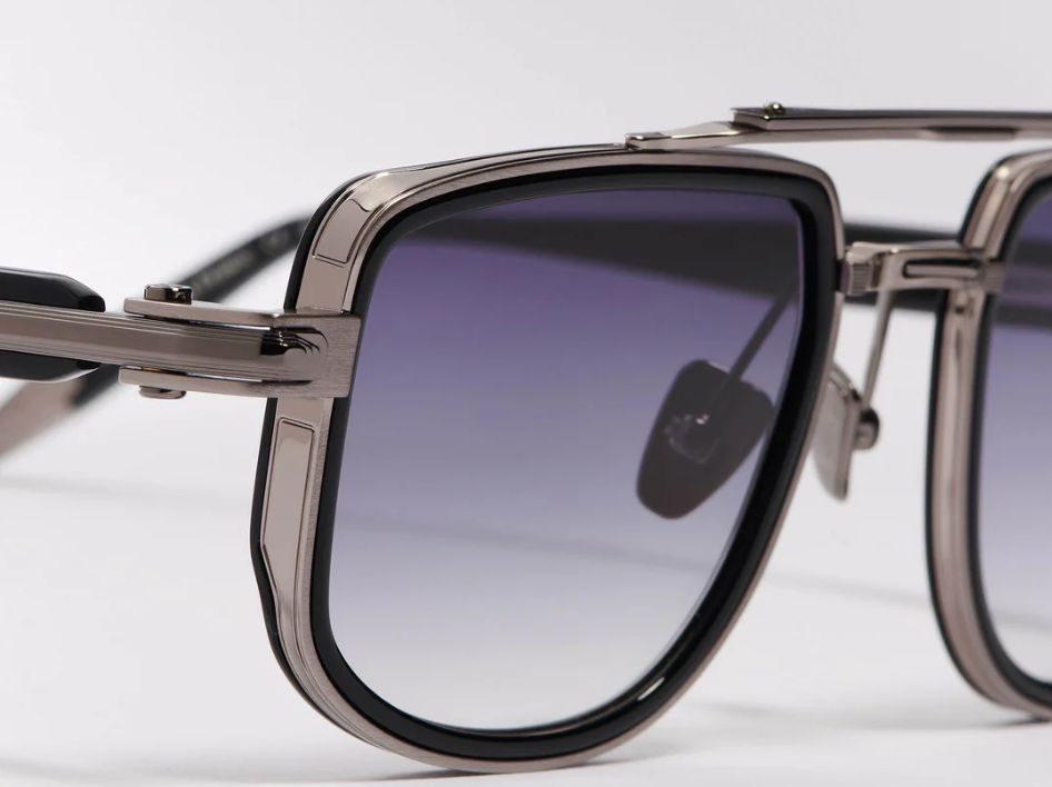 Sunglasses Model Kai in Color C420 with dark blue Gradient lenses from John Dalia