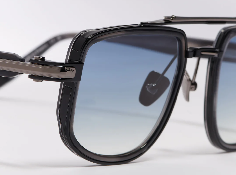 Sunglasses Model Kai in Color C426 with clear blue Gradient lenses from John Dalia