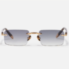 Sunglasses Model R01 in Color C531 with Grey Gradient lenses from John Dalia