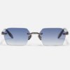 Sunglasses Model R03 in Color C420 with Dark blue Gradient lenses from John Dalia