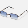 Sunglasses Model R03 in Color C420 with Dark blue Gradient lenses from John Dalia